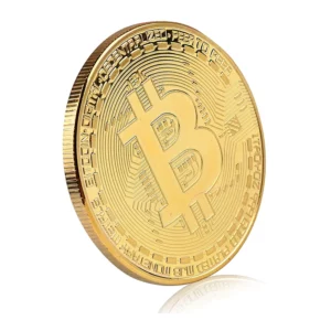 Physical Gold Plated Bitcoin Coin