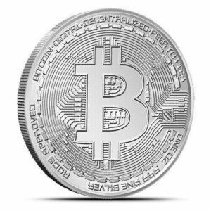 Physical Silver Bitcoin Coin