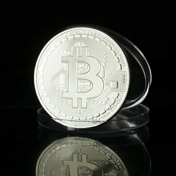 Silver Plated Coin Bitcoin